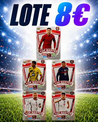 Lote 5 cromos fútbol Top Master