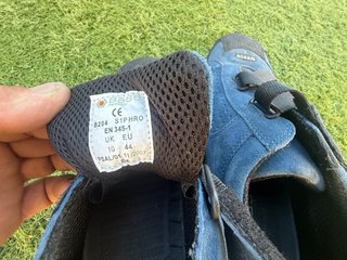 Zapatos de seguridad Base azules y naranjas