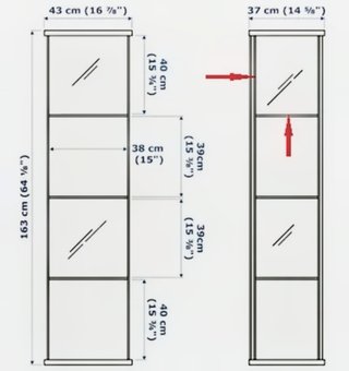 Vitrina blanca Detolf Ikea descatalogada + estante