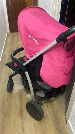 Carrito de bebé Asalvo rosa