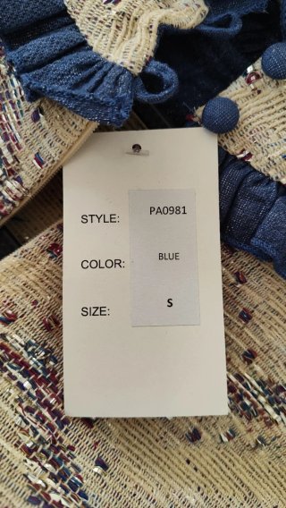 Vestido tejido y brillante azul