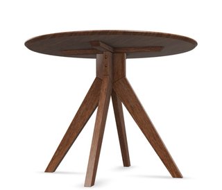 Mesa de comedor redonda de madera