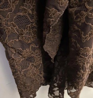 Vestido Encaje Zara Marrón Nuevo