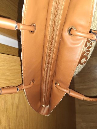 Bolso de rafia estilo panier