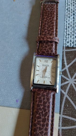 Reloj Gucci Mujer Cuadrado Marrón Plata