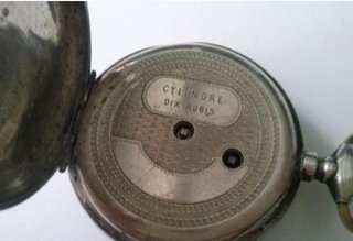 Reloj bolsillo plata 800 Cylindre llave S.XIX