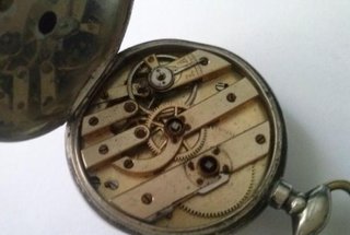 Reloj bolsillo plata 800 Cylindre llave S.XIX