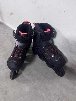 Patines en línea Oxelo negros y coral