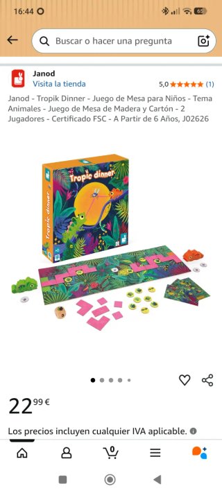 Janod Tropic Dinner juego de mesa