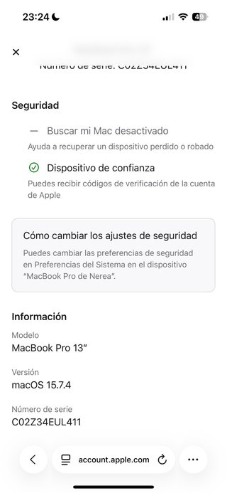 MacBook Pro 13” 2019 Plata