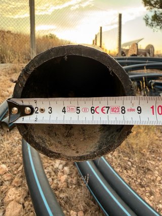 Tubería riego pe 90mm 16atm
