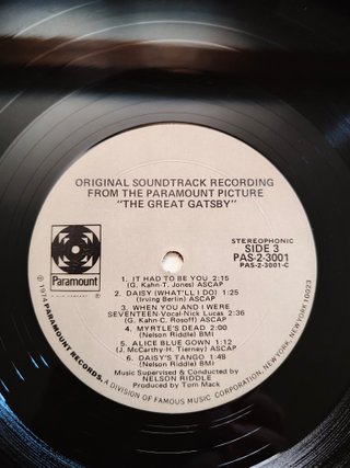 2LP The Great Gatsby Colonna Sonora Originale