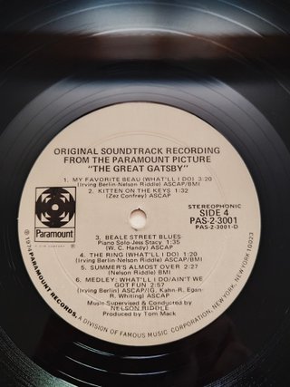 2LP The Great Gatsby Colonna Sonora Originale