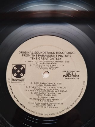 2LP The Great Gatsby Colonna Sonora Originale