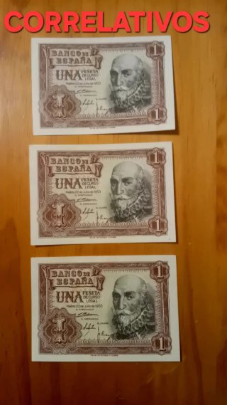 Billetes antiguos: 5000, 2000 1000, 500, 200 y 100