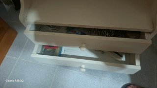 Mesa Auxiliar Blanca con Cajones