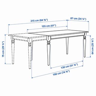 Mesa extensible IKEA ROSENTORP blanca