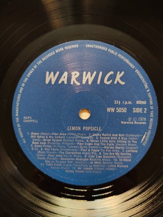 Lemon Popsicle Original Sound Track Album LP