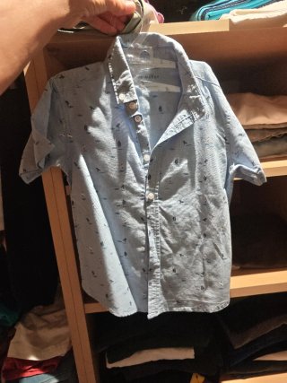 Camisa niño Primark azul estampado