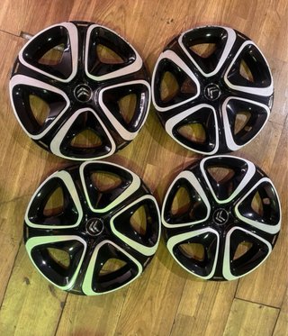 Tapacubos Citroën Negro y Blanco (4 unidades)