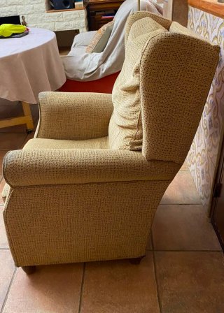 Sillón tela beige