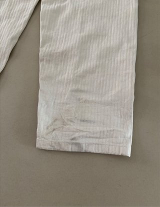 Pantalones Bershka crema wide leg