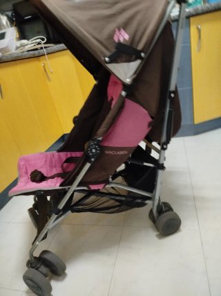 Silla de paseo Maclaren Quest Sport gris y rosa