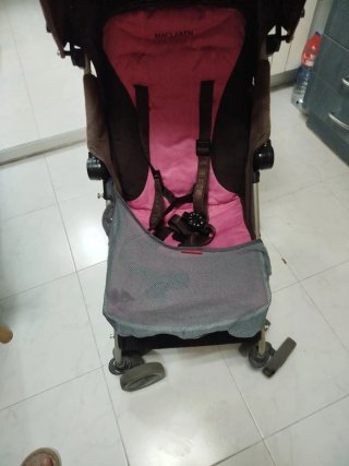Silla de paseo Maclaren Quest Sport gris y rosa