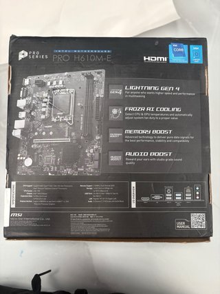 Placa base MSI PRO H610M-E