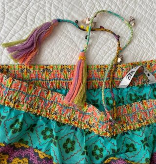 Falda larga boho Zara multicolor