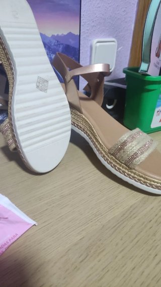 Sandalias esparto plataforma nude T.41