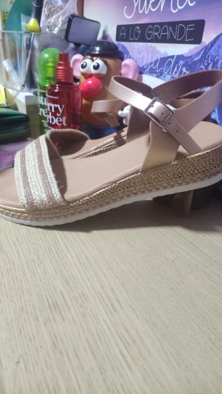 Sandalias esparto plataforma nude T.41