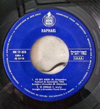 Raphael "Yo Soy Aquel" 7''