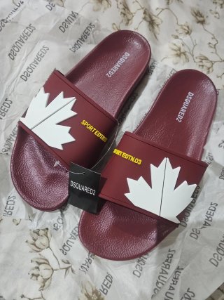 Ciabatte Dsquared2 Uomo Rosse/Bianche Tg.42
