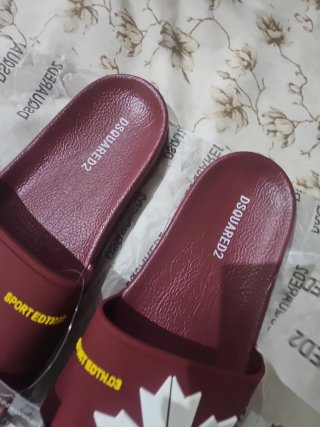 Ciabatte Dsquared2 Uomo Rosse/Bianche Tg.42