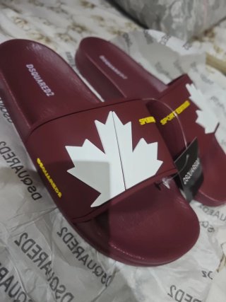 Ciabatte Dsquared2 Uomo Rosse/Bianche Tg.42