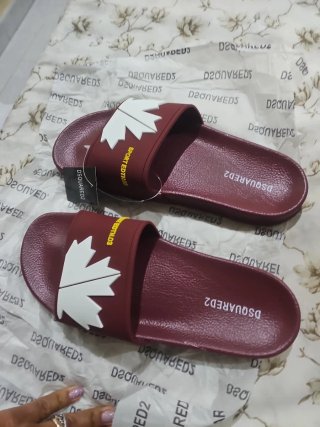 Ciabatte Dsquared2 Uomo Rosse/Bianche Tg.42