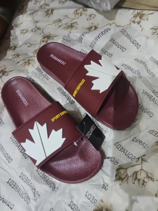 Ciabatte Dsquared2 Uomo Rosse/Bianche Tg.42