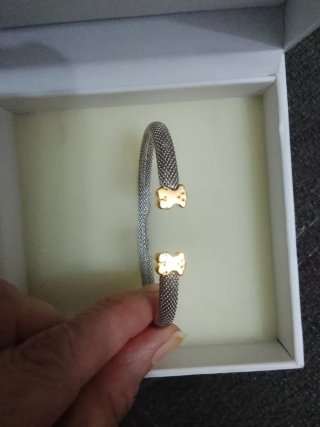 Pulsera Tous Oso Dorado y Plata