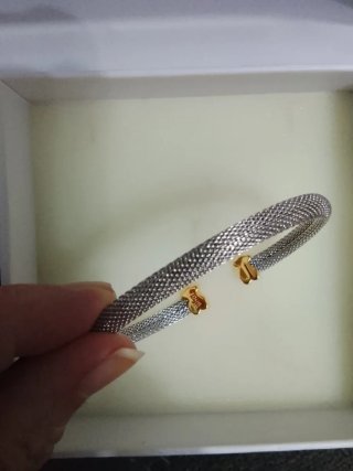 Pulsera Tous Oso Dorado y Plata
