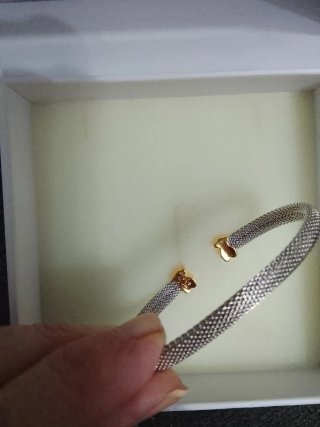 Pulsera Tous Oso Dorado y Plata