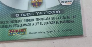 Mega Estrellas Panini 386 Messi 2006/07