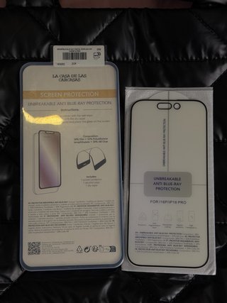Protector Anti Blue Ray irrompible IPhone 16 Pro