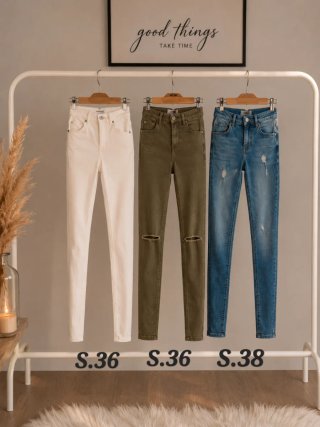 Pack 3 vaqueros mujer