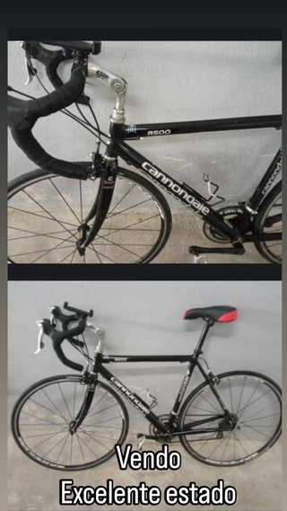 Bicicleta de carretera Cannondale Negra