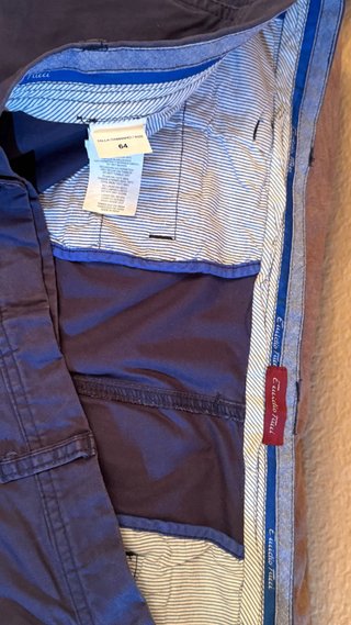 Pantalón Chino Emilio Tucci Azul Marino Talla 64