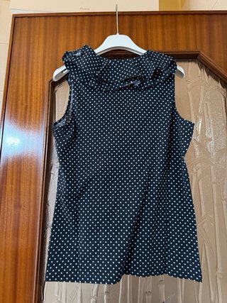 Blusa Ralph Lauren pois nero e bianco