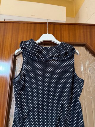 Blusa Ralph Lauren pois nero e bianco