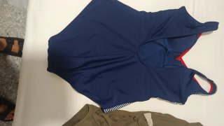 Bañador premamá rayas y azul