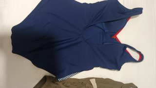 Bañador premamá rayas y azul